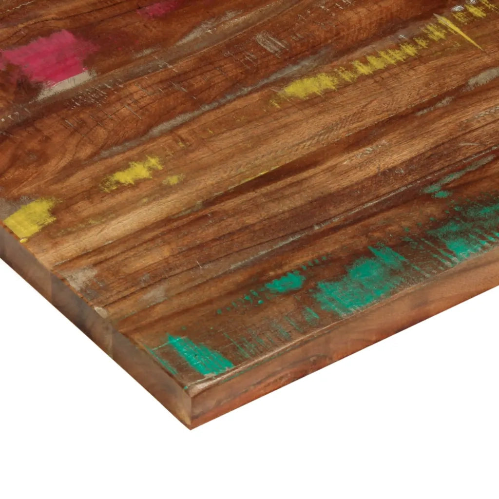 Piano Tavolo 140x60x1,5 cm Rettangolare in Massello di Recupero