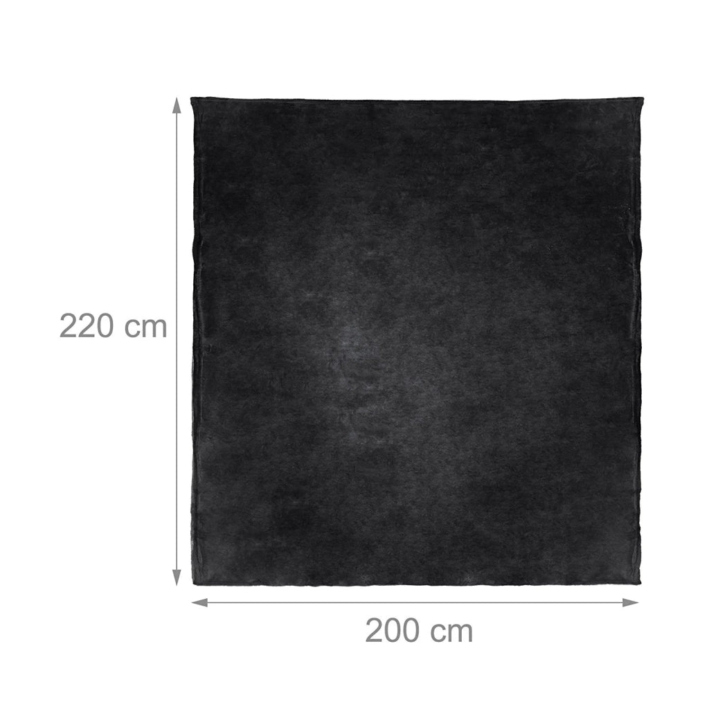 Coperta in pile grande morbida e lavabile 200 x 220 cm nera 2013087
