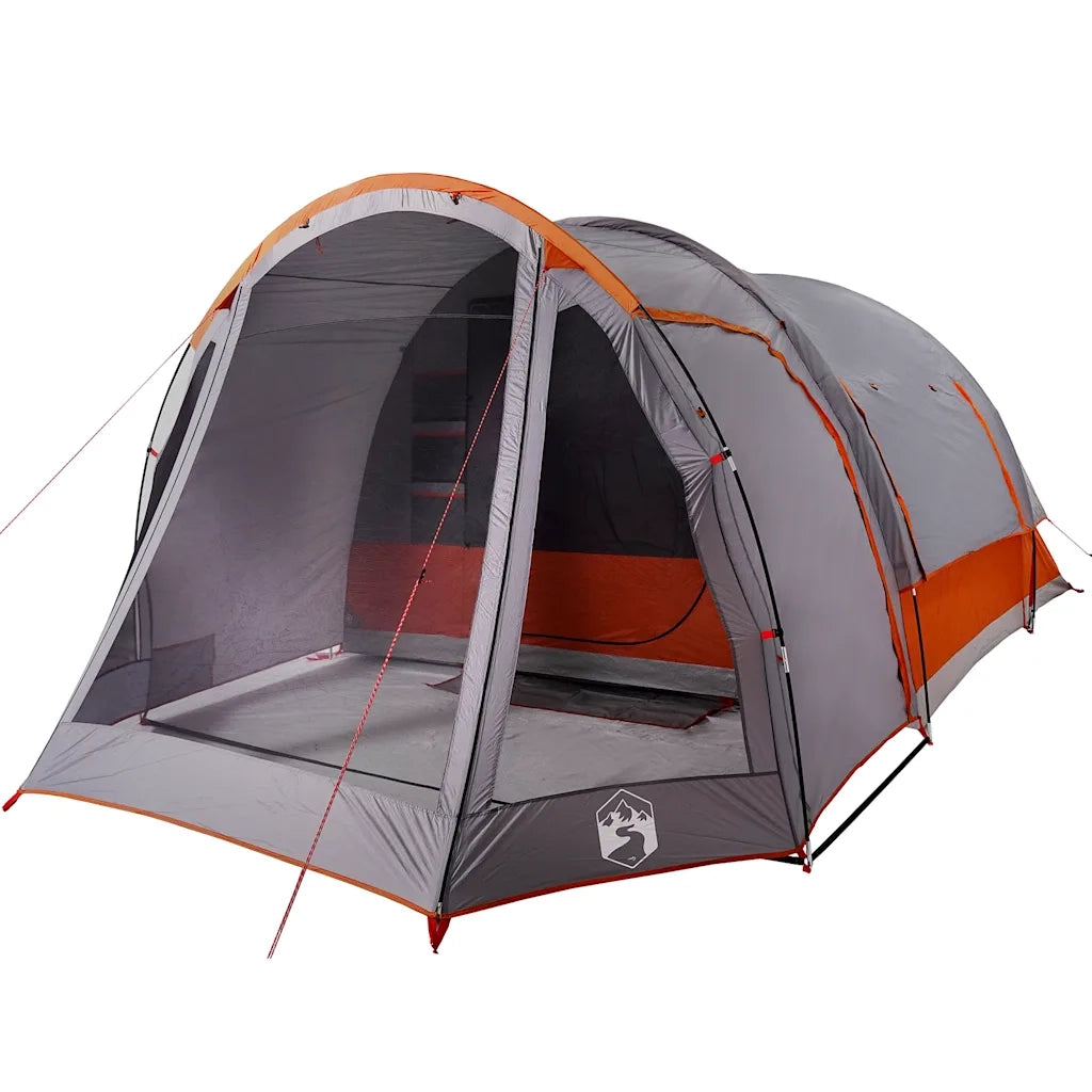 Tenda da Campeggio Familiare per 6 Persone Grigia Impermeabile 94733