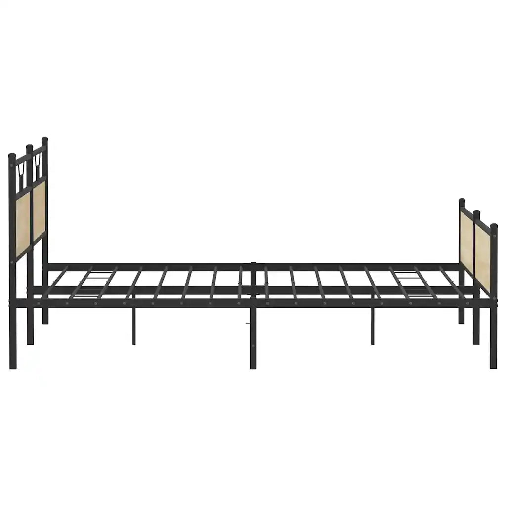 Letto matrimoniale | Letto per adulti | Giroletto senza Materaso in Metallo Rovere Sonoma 200x200 cm