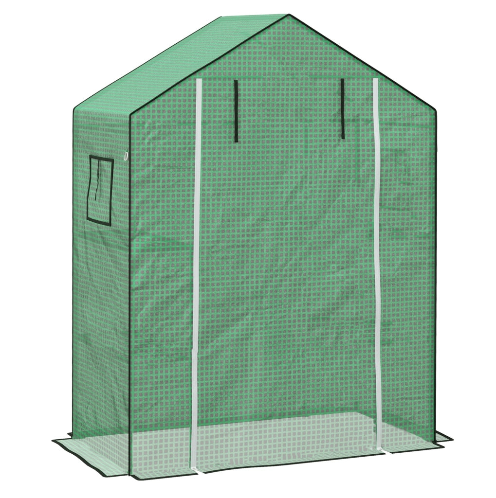 Telo di ricambio per serra 140x73x190 cm con porta e finestre