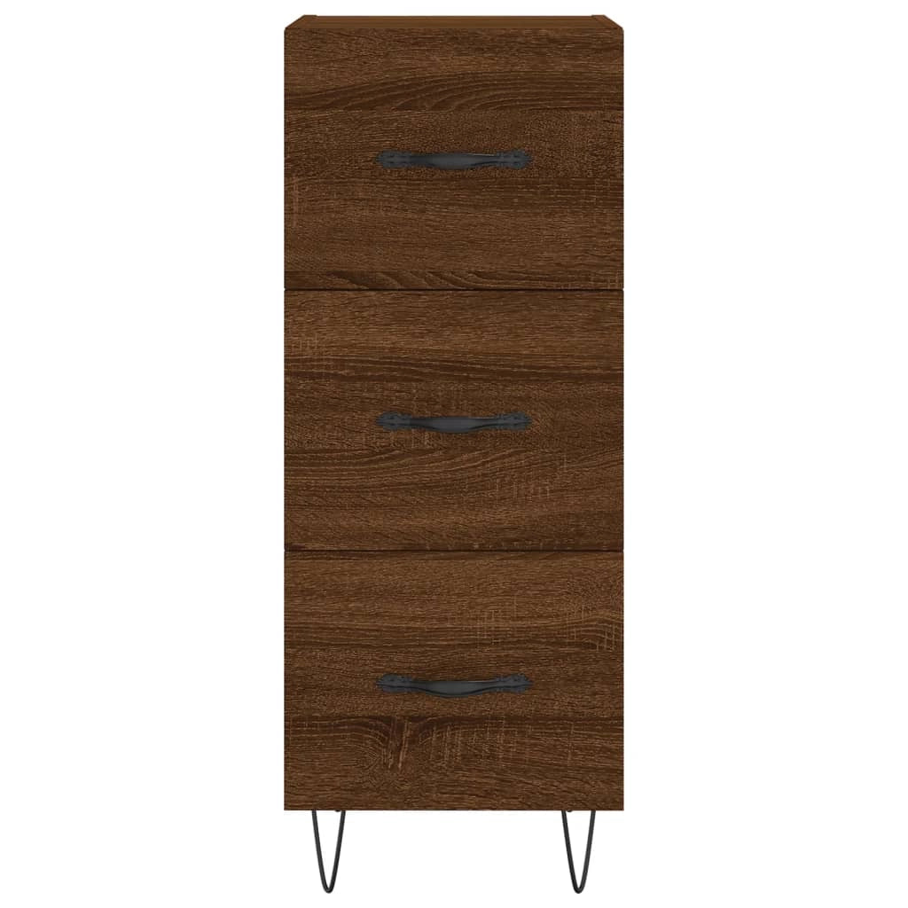 Buffet credenza cassettiera armadio mobile contenitore organizer per cucina soggiorno salotto 34,5 x 34 x 90 cm legno ingegnerizzato marrone 02_0031220