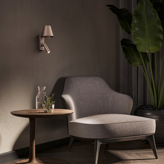 Applique Moderna Reverse Metallo Marrone Led 6W 3000K Ip20