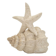 Scultura Conchiglie, Beige, Poliresina, 18x13x21,2 cm