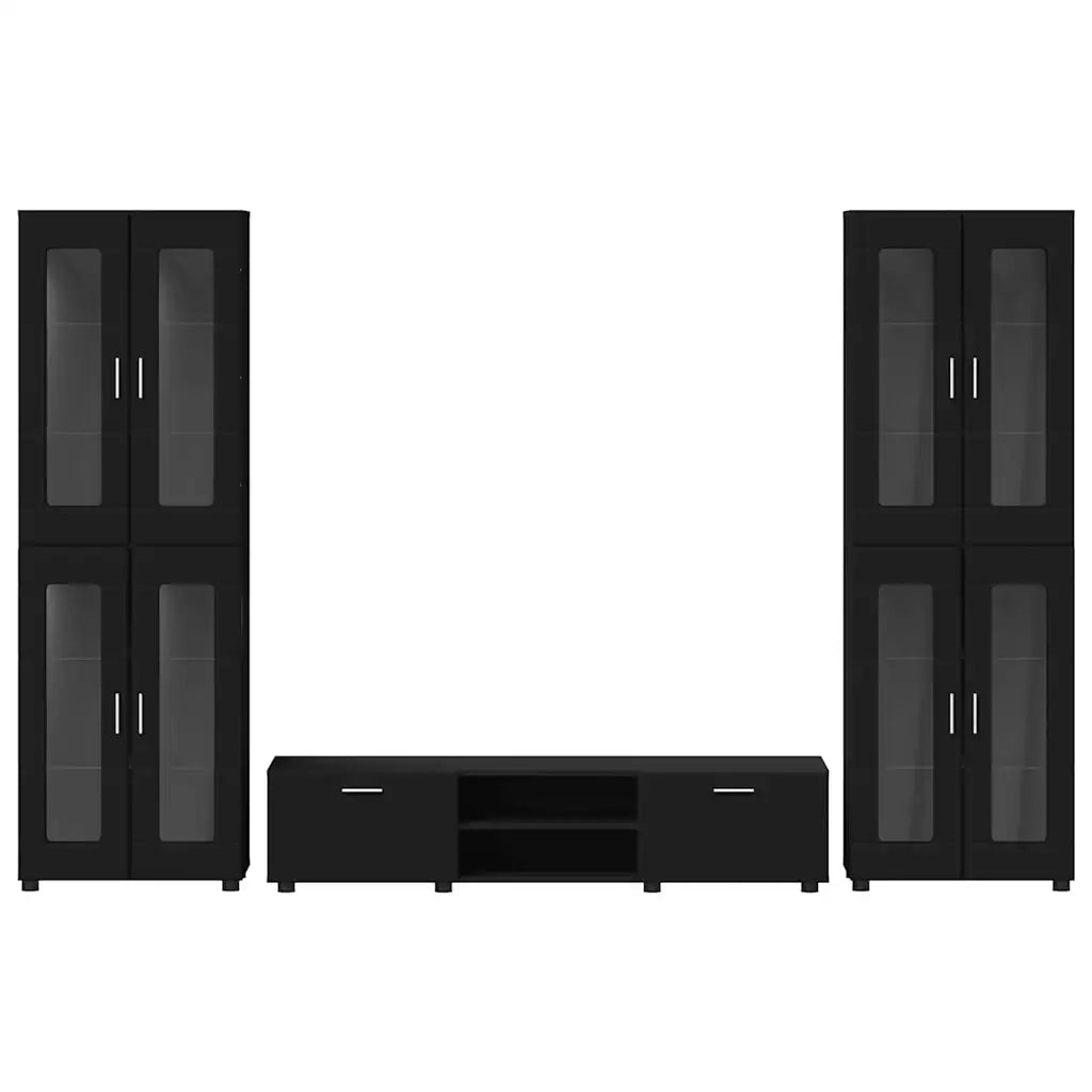 Set mobile TV con cassetto FLORIN 3 pcs Nero Legno multistrato 3397985
