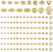 Accessori per gioielli 120 pezzi - Filo dorato - Anelli piatti - Creazione di gioielli - 15 stili - Dimensioni 4,2 ~ 11 mm - Filo per gioielli