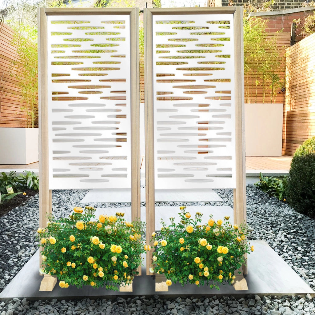 PUDDLE - Separè - Paravento modulabile - 70x190cm - in Legno e PVC Colore: bianco