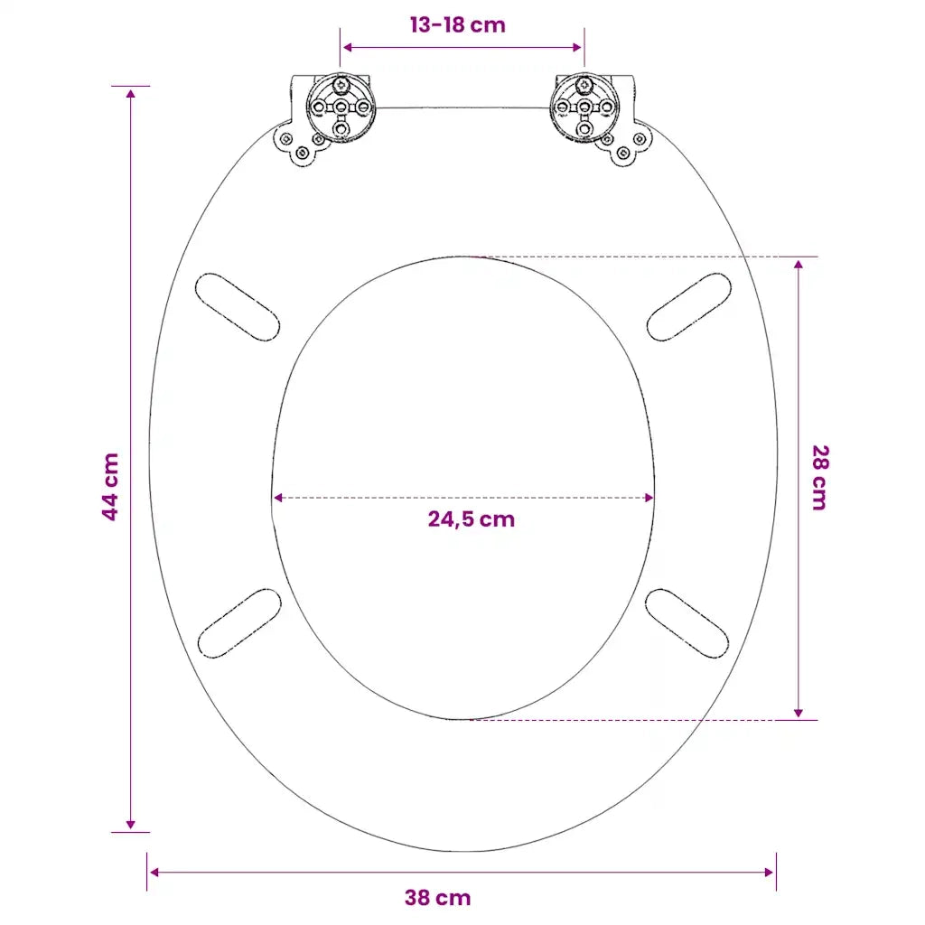 Sedile WC in MDF con Coperchio Design Stella Marina CFW5924390
