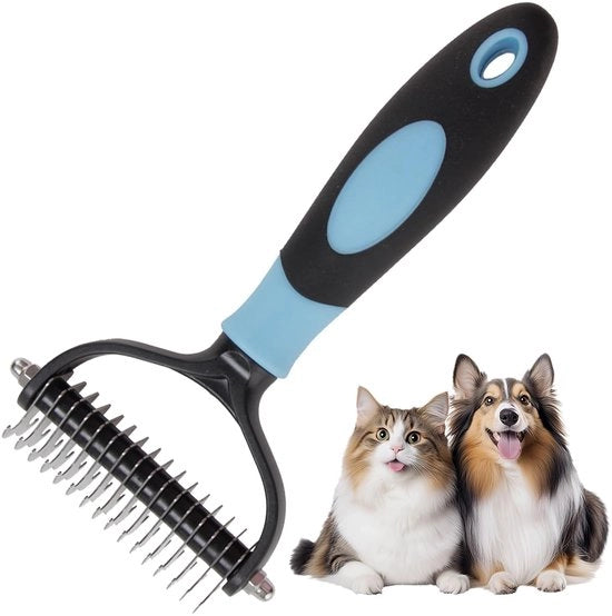 Borsetto per cani e gatti con setole lunghe per la rimozione del sottopelo e delle ciocche, ideale per il pelo lungo. 

- Lunghezza: 
- Materiale: 
- Funzione: 
- Color: