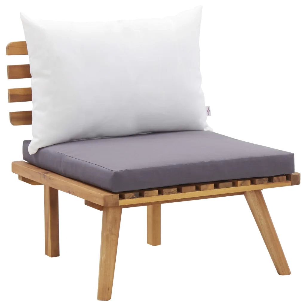 Set Divani da Giardino 4 pz con Cuscini in Massello di Acacia 46676