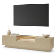 Kakaha, Mobile Porta tv un Cassetto, 176x40x43h cm Marrone Chiaro