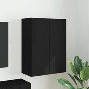 Mobile TV da parete-Mobile TV a Muro-Credenza TV Nero 59,5 x 31 x 80 cm Legno multistrato
