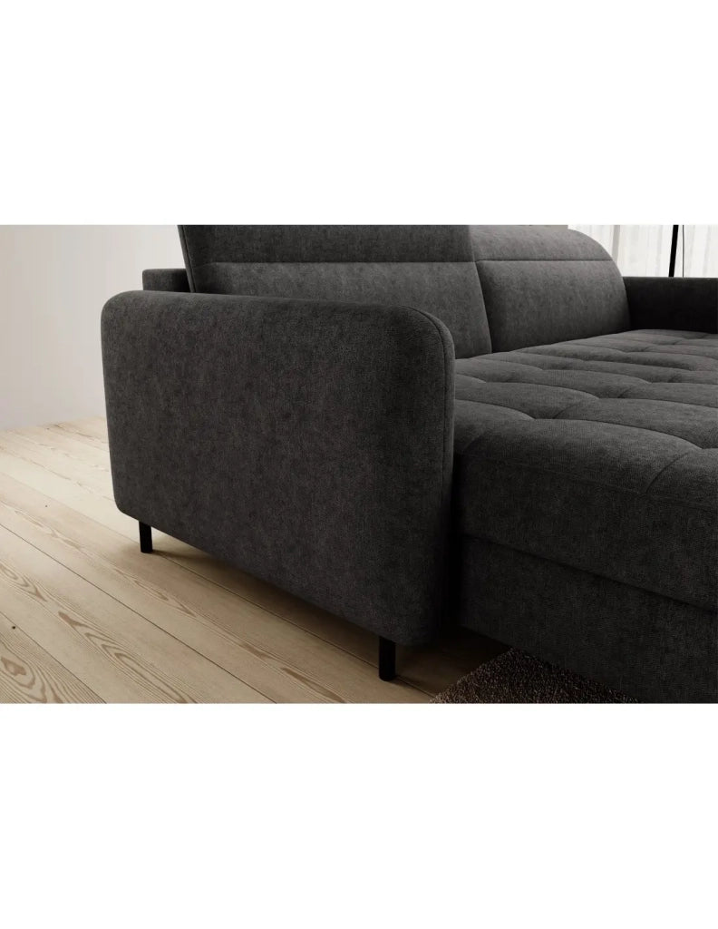 Divano ad angolo collezione GOUMSI colore Grigio scuro mélange