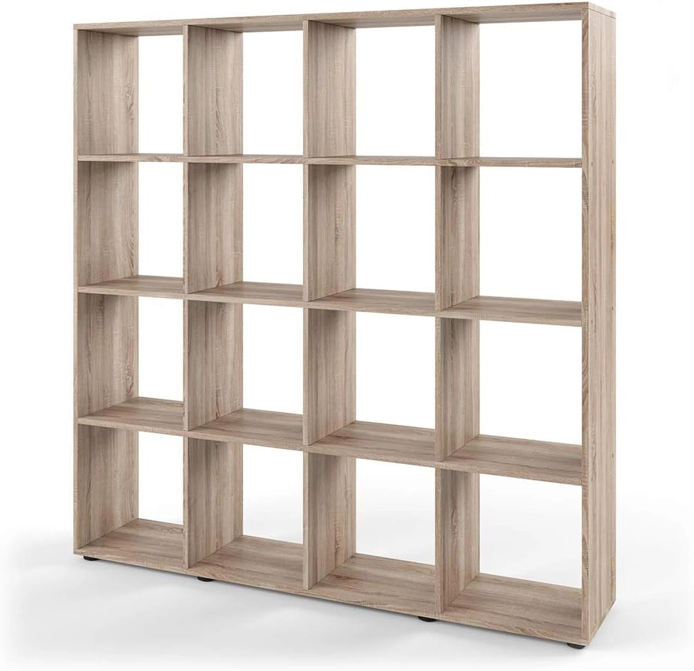 Scaffale Karree, Rovere bianco/dorato, 142.4 x 143 cm, per una suddivisione flessibile dello spazio e una conservazione ordinata