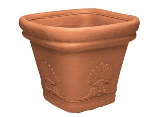 VASO ZEUS QUADRO FESTONATO  45, cm.46x46 h.39.5    DI MARTINO