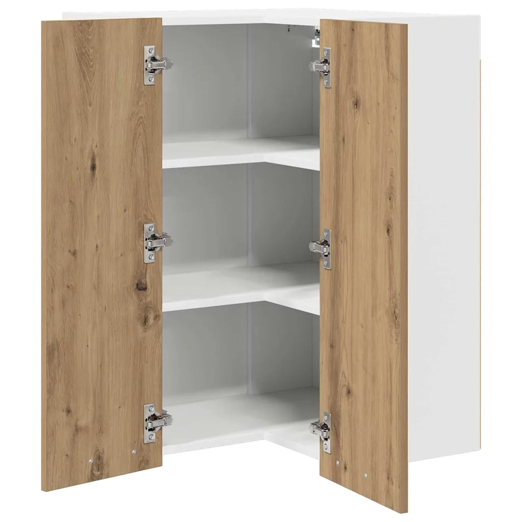 Armadio pensile Rovere Artigiano e Bianco 57 x 57 x 80 cm 884297
