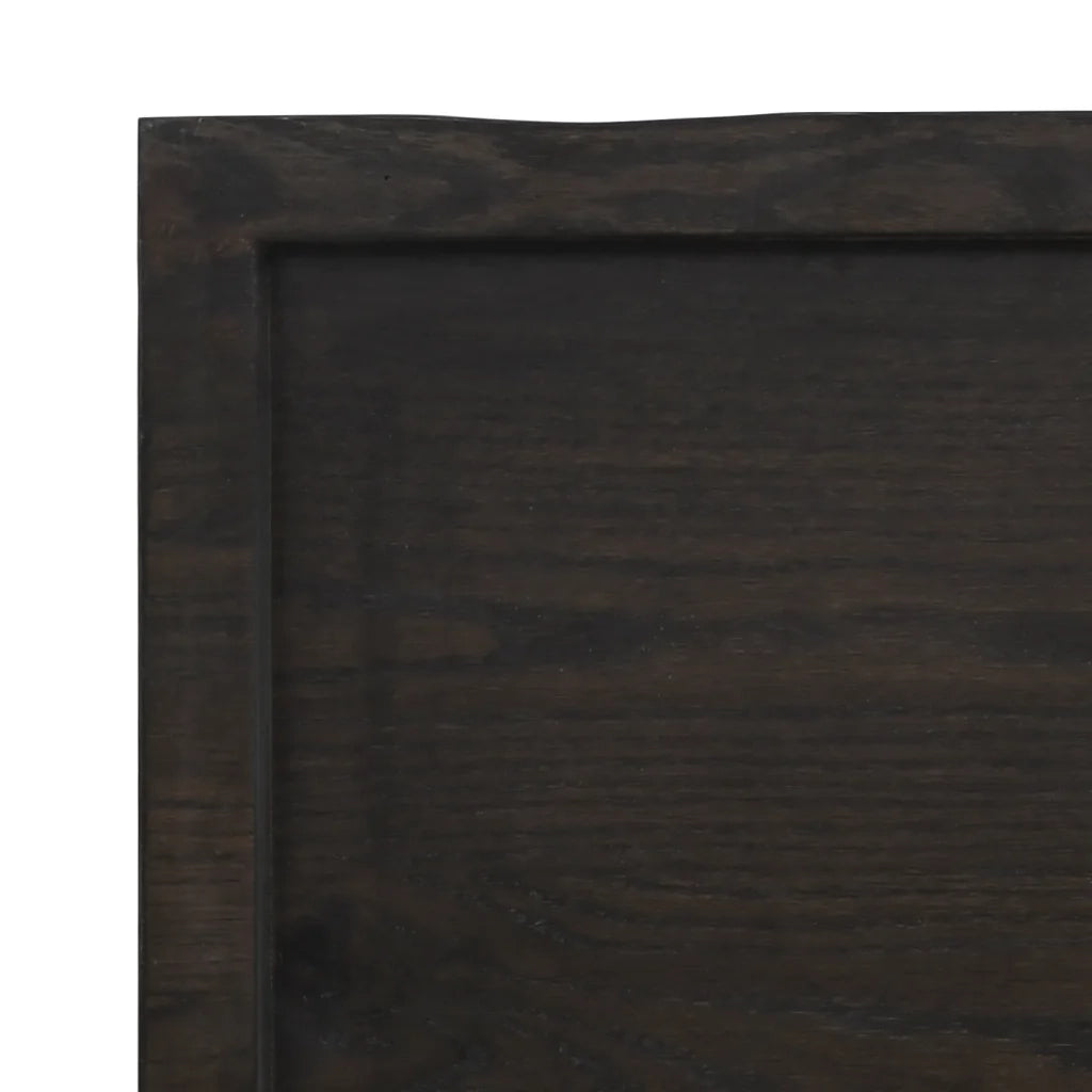 Piano Bagno Marrone Scuro 40x30x(2-6)cm Legno Massello Trattato 3156196