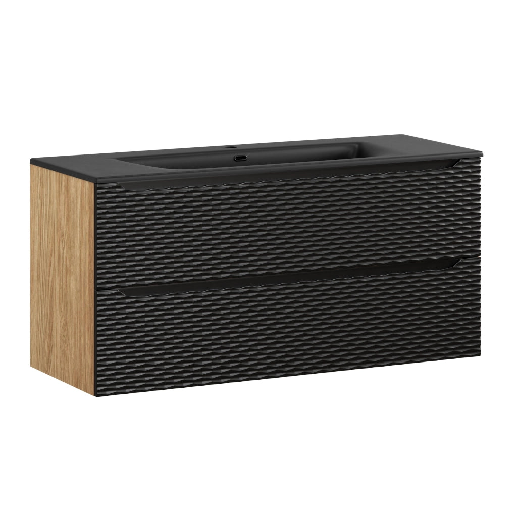Set mobili bagno 120 cm con lavabo per mobile SKY Ocean Black 120 x 1401 x 46 cm
