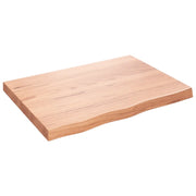 Piano Tavolo | Superficie Tavolo | Piano Scrivania Marrone 80x60x(2-6) cm Massello Rovere Trattato