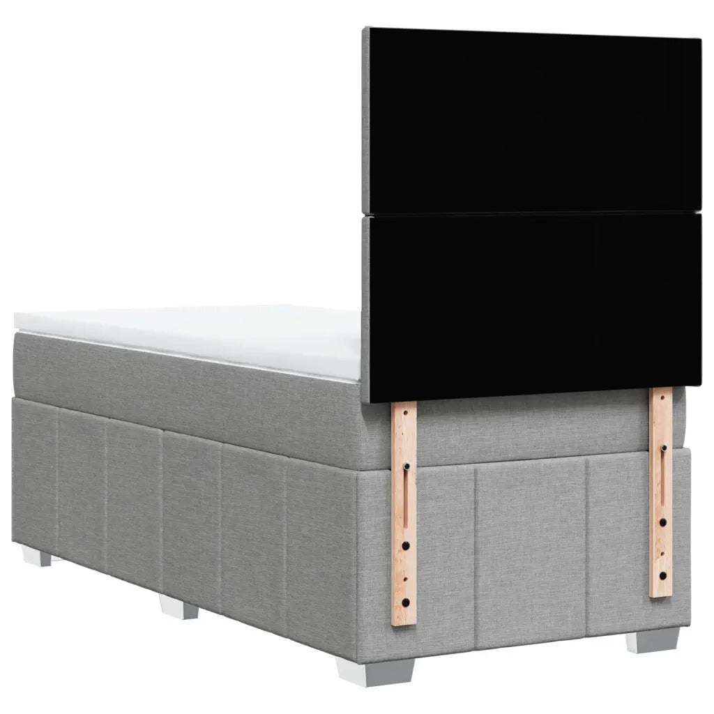 Giroletto a Molle con Materasso Grigio Chiaro 90x190 cm Tessuto 3293816