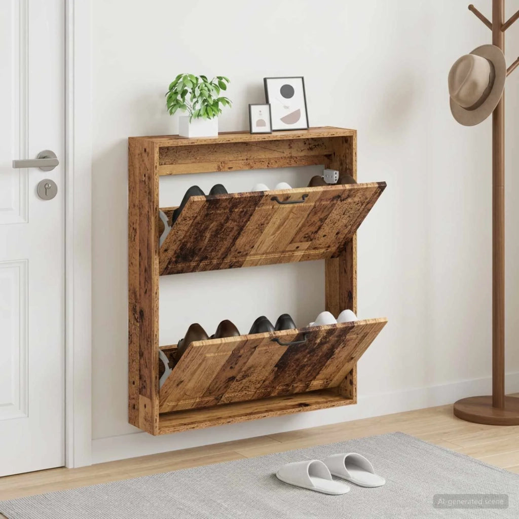 Mobiletto per Scarpe da Muro UTRECHT 71 x 17 x 86 cm 897743