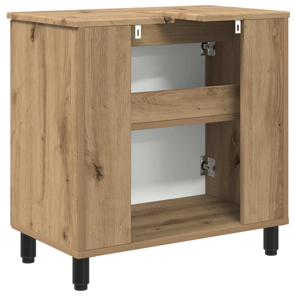 Mobiletto da bagno Rovere Artigianale 60 x 35 x 60 cm