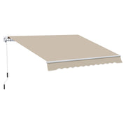 Tenda da Esterno Rettrattile per Terrazza ¨C zephmum ¨C Beige 395x245 cm Aluminium Polyester