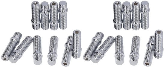 Adattatore per vite - Adattatore per boccole di ruota - Boccole di ruota galvanizzate - M12*1.25-M12*1.5 - Prevenzione dell'ossidazione - Ideale per veicoli europei - 20 pezzi