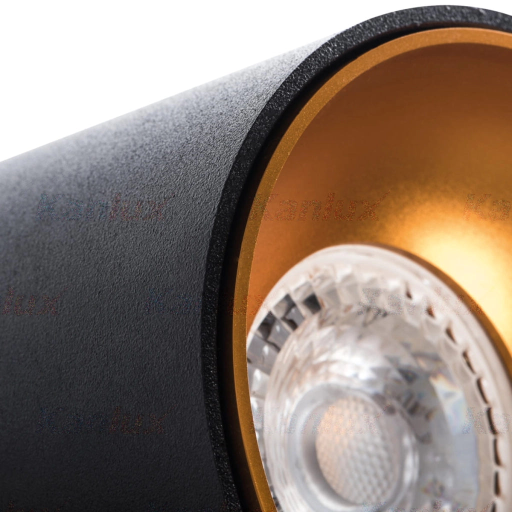 Spot da soffitto Kanlux RITI 27571 GU10 oro/nero alluminio