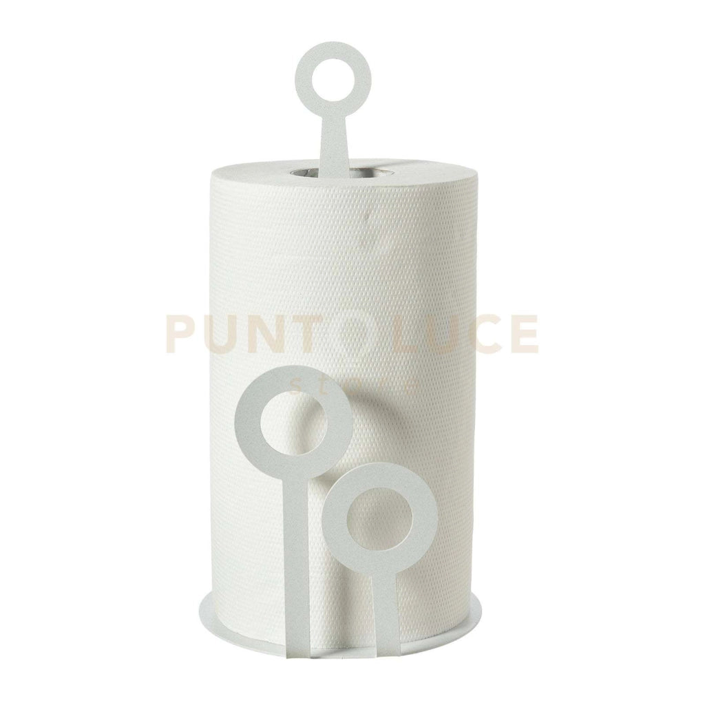 Porta rotoli da cucina Bollicine Bianco marmo