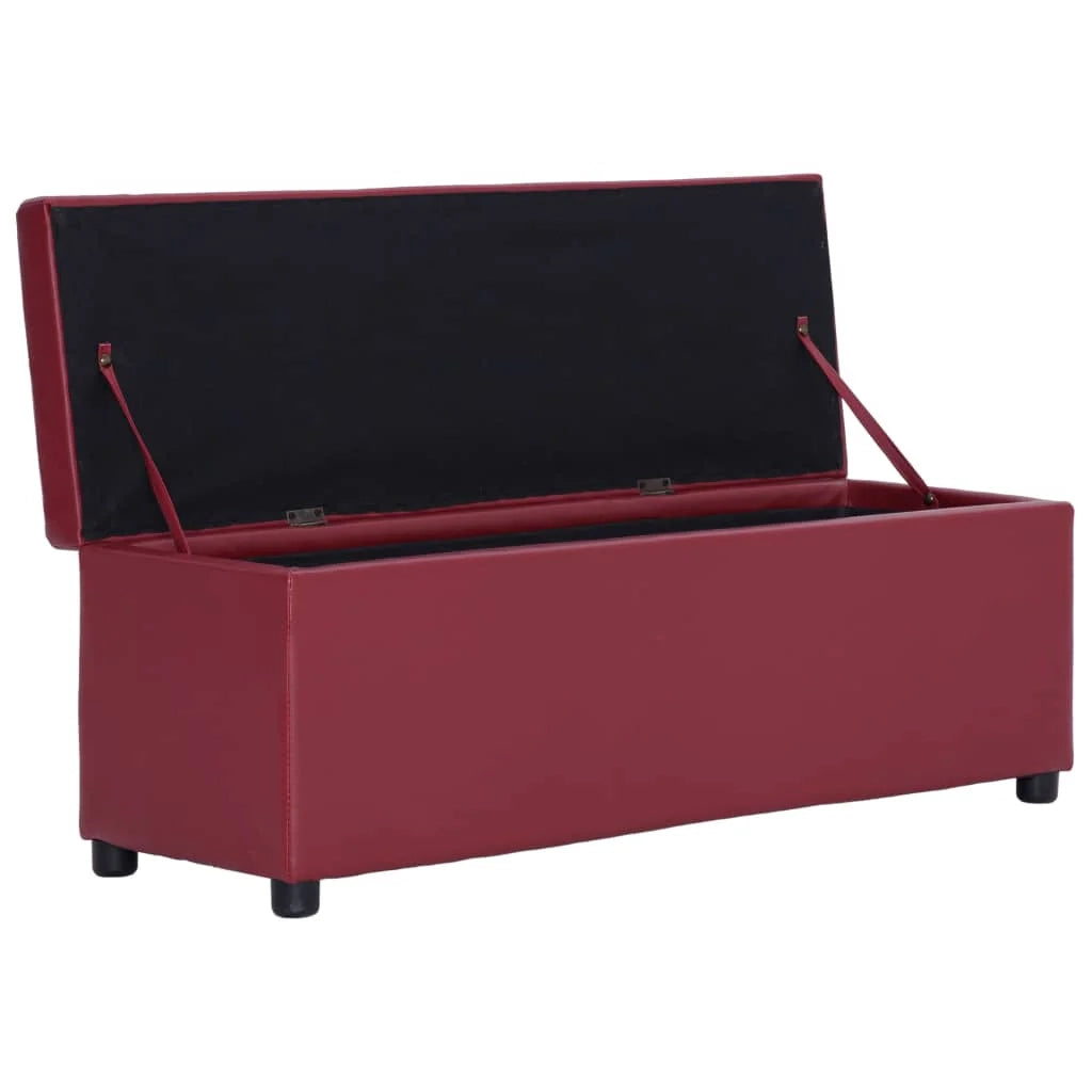 Panca con vano contenitore 116 cm similpelle bordeaux 02_0010978