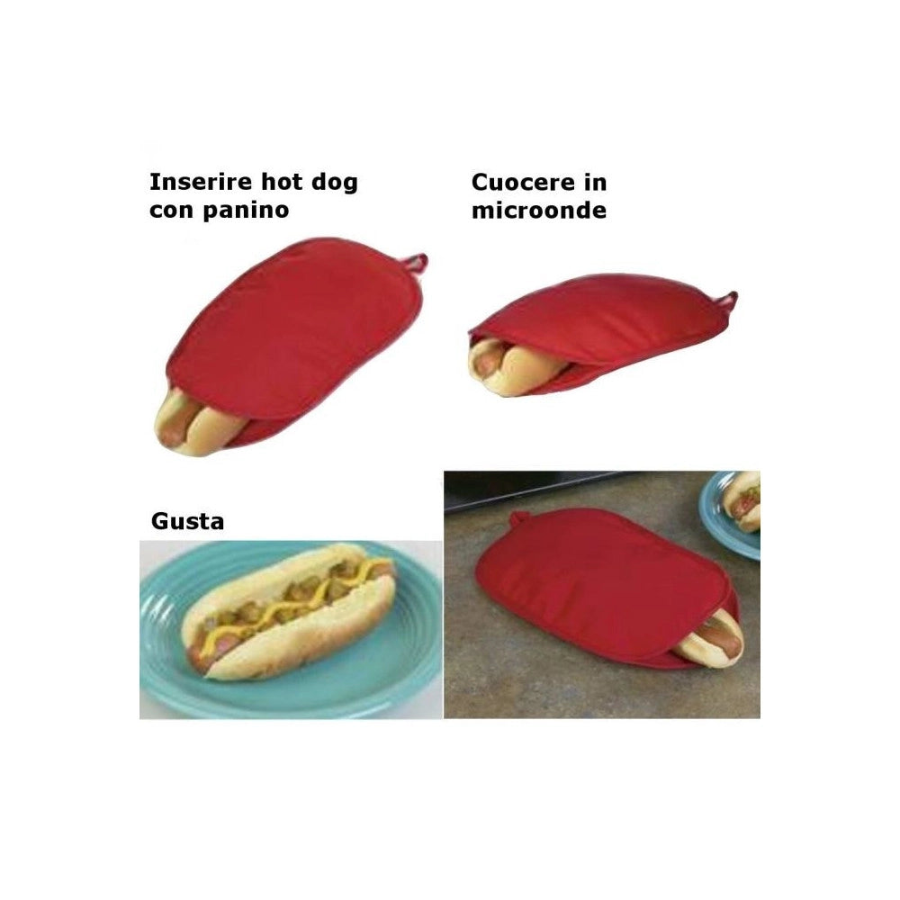 Trade Shop - Sacchetto Per Cottura Patate Hot Dog Sacco Cuoci Al Forno A Microonde Cucina -
