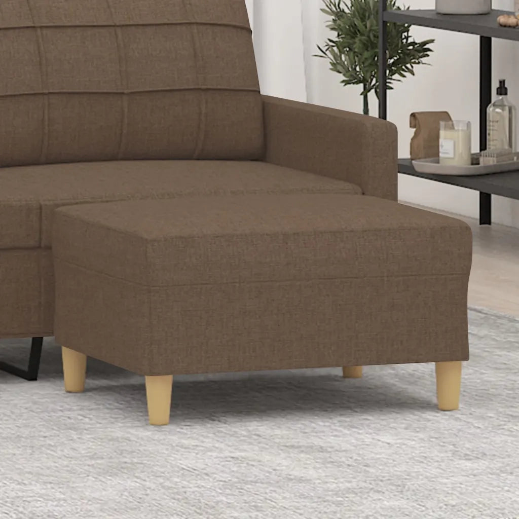 Poggiapiedi Marrone 70x55x41 cm in Tessuto 349274