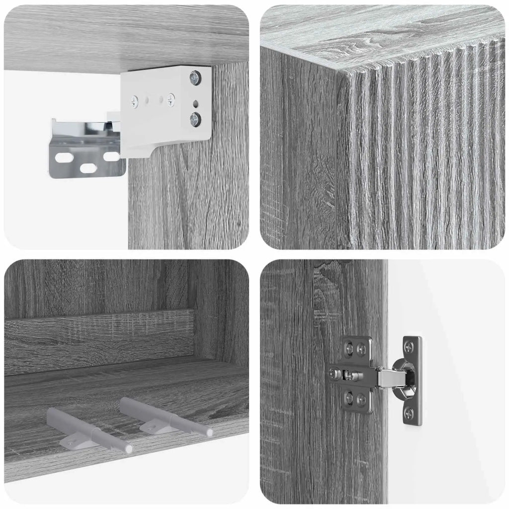 Mobiletto a muro Sonoma grigio 59 x 31 x 60 cm 898411