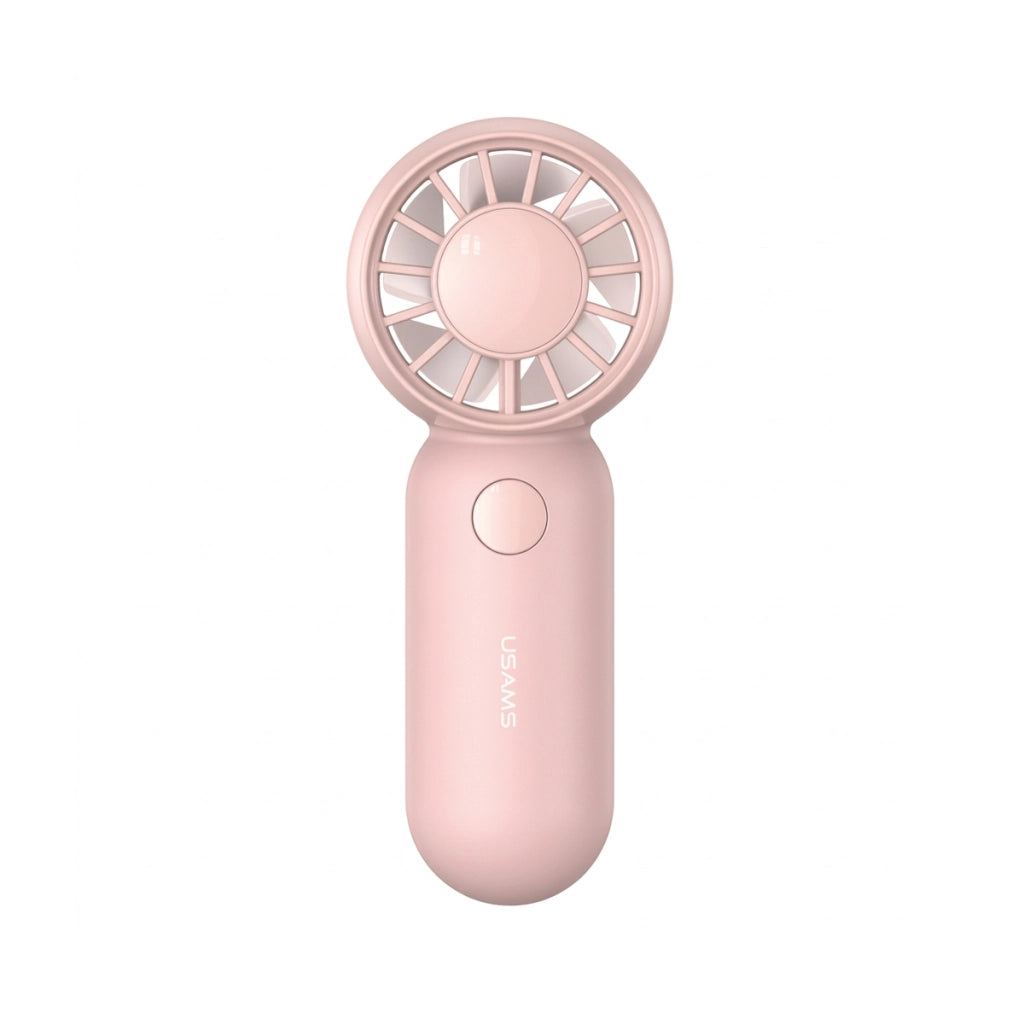Mini Ventilatore Portatile 3 Velocità 500mAh Ricaricabile USB-C Compatto Rosa Usams