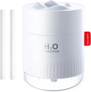 500 ml Umidificatore da camera da letto - Ultra silenzioso - Purificatore d'aria portatile - Con luce a LED - Spegnimento automatico - Bianco - Camera da soggiorno - Camera da bambino - Bambini