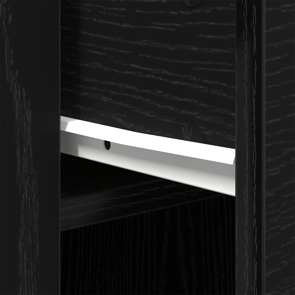 Scrivania  Nero Rovere 100x49x75 cm Legno ingegnerizzato