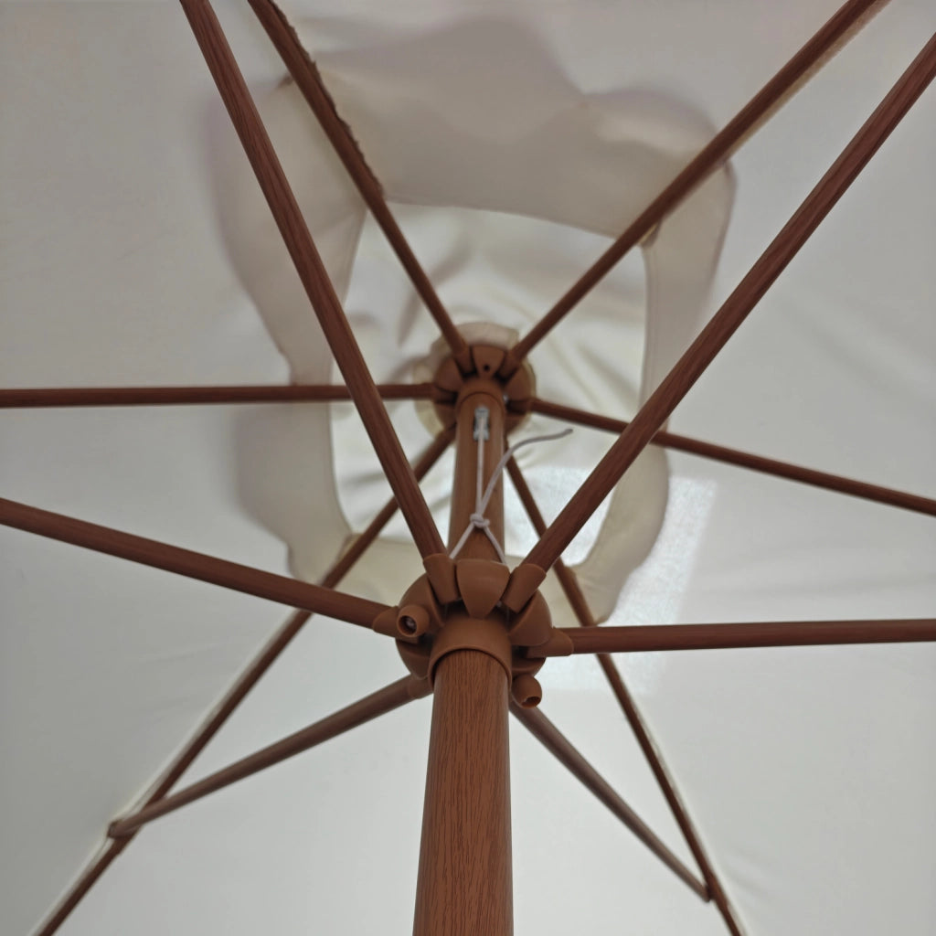 HAPUNAOmbrellone rettangolare diritto 2x3m beige ed effetto legno