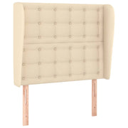 Testiera | Testata ad Orecchio Crema 83x23x118/128 cm in Tessuto