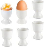 Set di contenitori per uova in porcellana - 6 pezzi - 7 x 5,2 cm - contenitore per uova per colazione - ceramica - tecnologia vetrificata unica