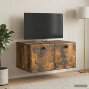 Mobile Porta TV da Muro 59,5 x 41 x 30 cm Rovere Fumo 899190