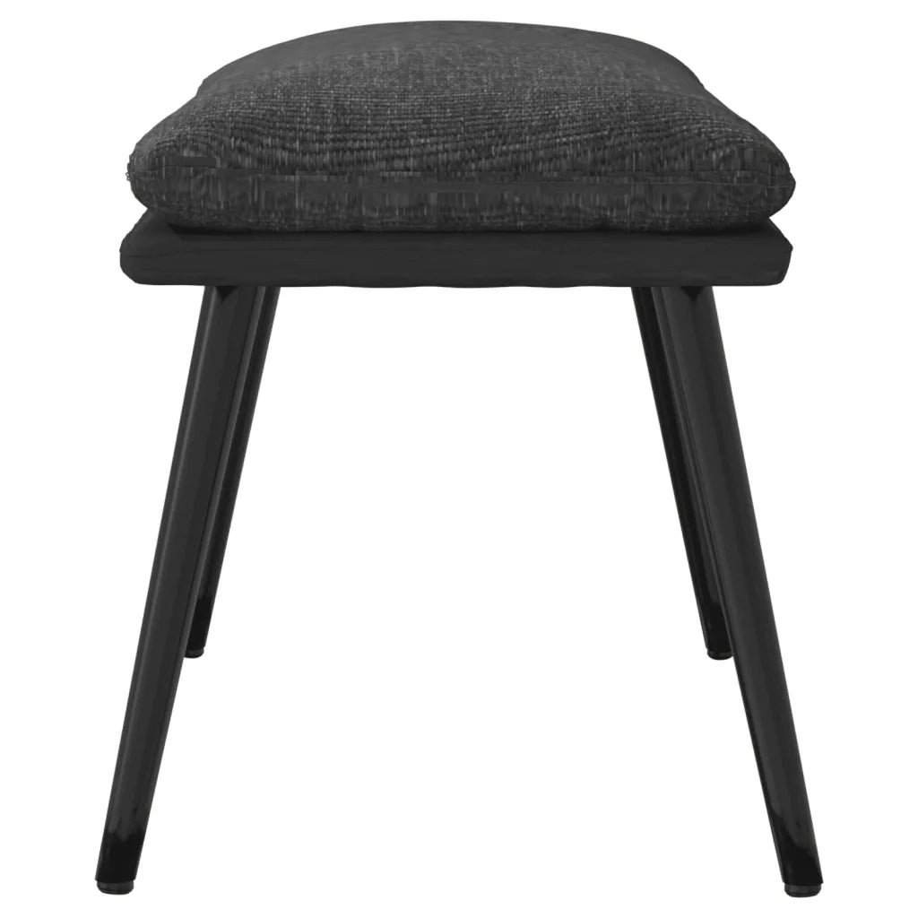Sgabello Grigio Scuro 45x29,5x35 cm in Tessuto e Similpelle 341516