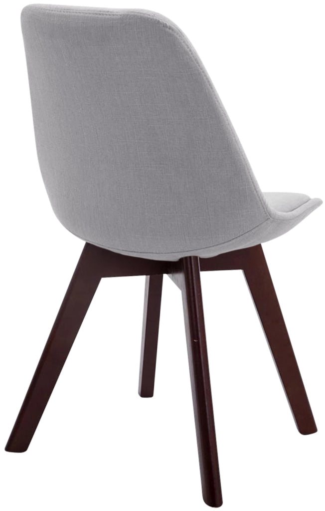 Sedia Borneo Tessuto V2 grigio,noce