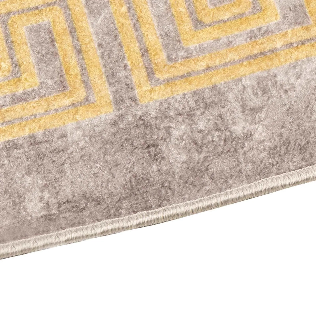 Runner Tappeto MARSA Grigio 50 x 250 cm Poliestere e PVC