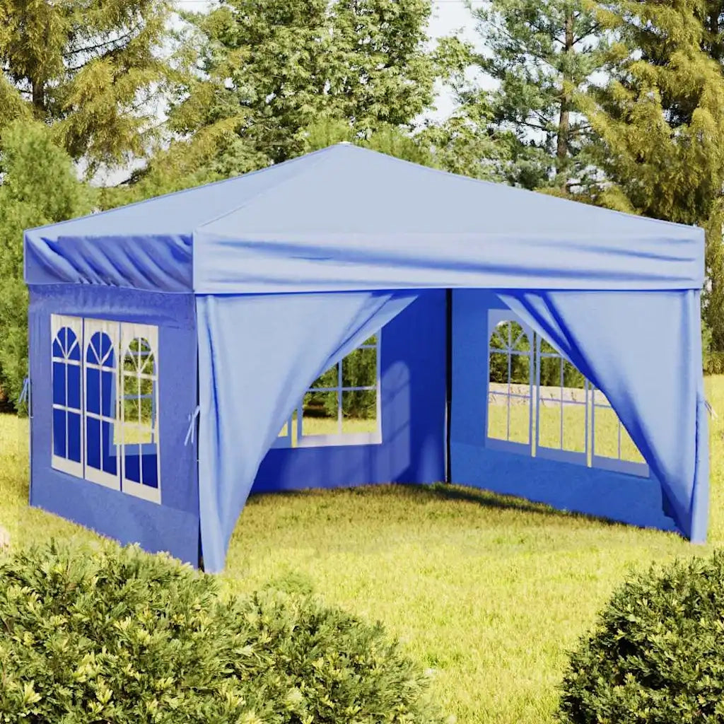 Tenda per Feste Pieghevole con Pareti Laterali Blu 3x3 m 93521