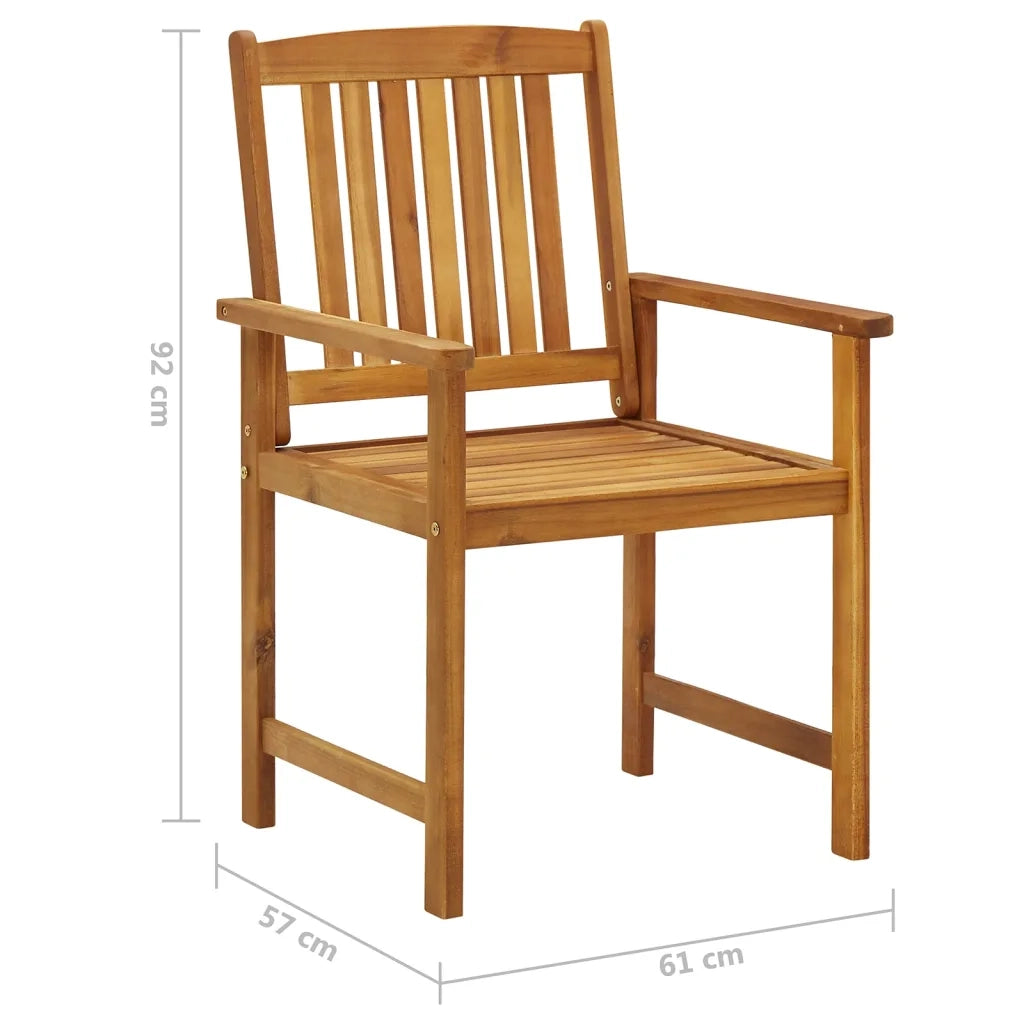 Sedie da Giardino con Cuscini 8 pz in Legno Massello di Acacia 3078176