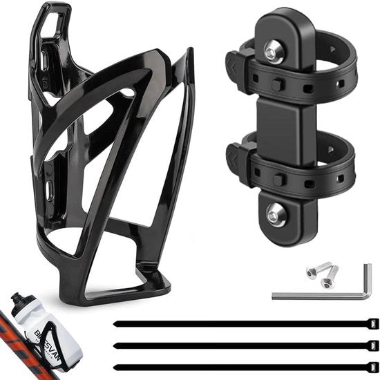 Bidone portabagagli leggero, nero - contenitore universale per bicicletta da corsa e mountain bike