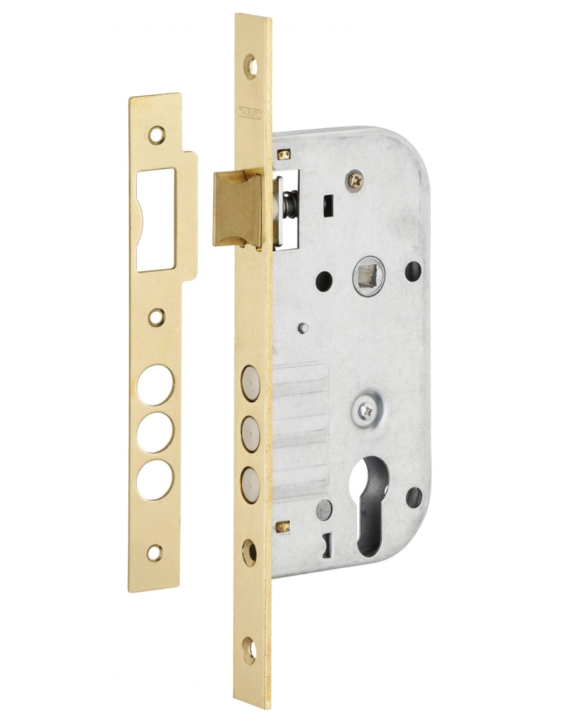 Serratura da incasso a cilindro europeo per porta d'ingresso, asse 45 mm, piastra quadra – THIRARD