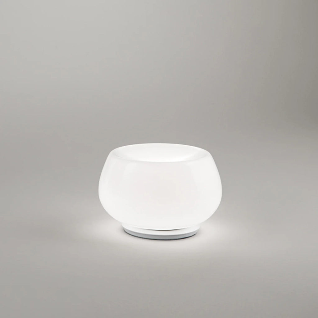 Lumetto Moderno Kave Metallo Vetro Bianco Led 12W 3000K Dimmerabile Ip20