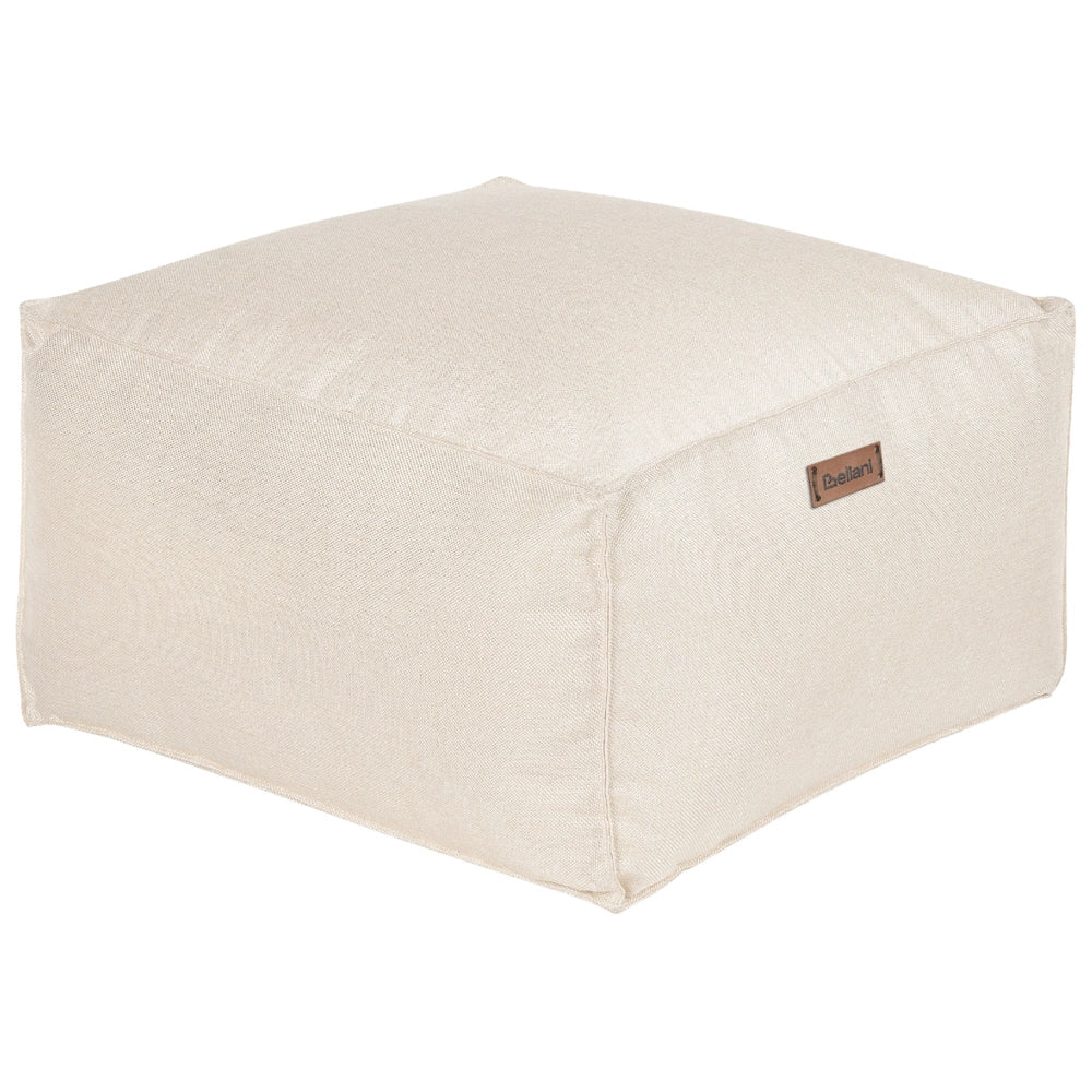 Moderno Pouf Intrecciato da Salotto 50 x 30 cm Motivo Bianco Sporco